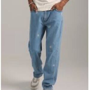LEE x THE HUNDRED FLOWER EMBROIDERED RELAXED‎ WORKPANTS SIZE 32X32